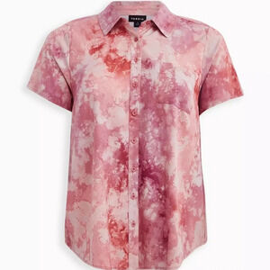 TORRID Stretch Challis Button-Front Shirt